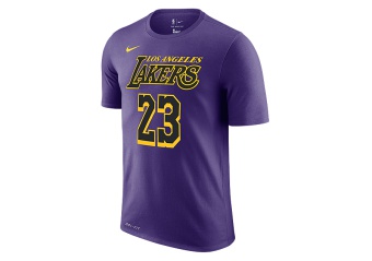 NIKE NBA LOS ANGELES LAKERS LEBRON JAMES DRY TEE COURT PURPLE