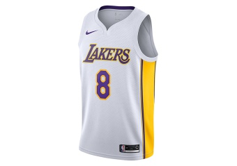 NIKE NBA LOS ANGELES LAKERS KOBE BRYANT SWINGMAN HOME JERSEY WHITE