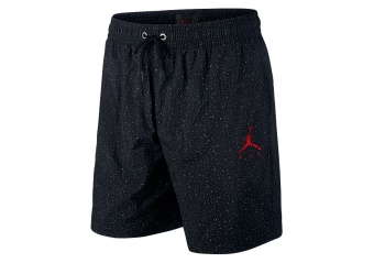 NIKE AIR JORDAN JUMPMAN CEMENT POOLSIDE SHORTS BLACK