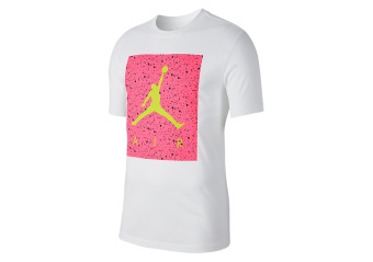 NIKE AIR JORDAN POOLSIDE TEE WHITE HYPER PINK