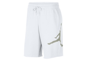 NIKE AIR JORDAN JUMPMAN FLEECE SHORTS WHITE