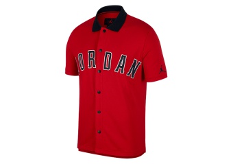 NIKE AIR JORDAN DNA DISTORTED SHOOTING SHIRT UNIVERSITY RED