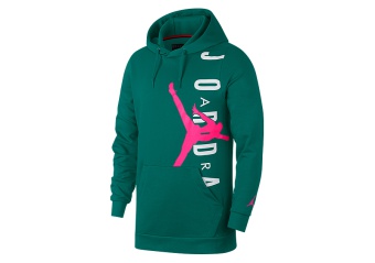 NIKE AIR JORDAN JUMPMAN AIR LIGHTWEIGHT HOODIE MYSTIC GREEN