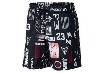 NIKE AIR JORDAN JUMPMAN GFX MESH SHORTS BLACK