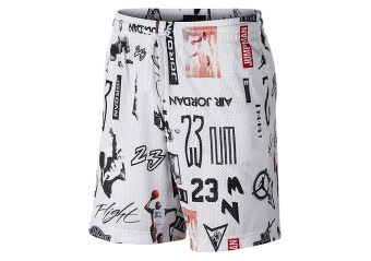 NIKE AIR JORDAN JUMPMAN GFX MESH SHORTS WHITE