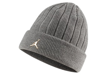 NIKE AIR JORDAN INGOT CUFFED BEANIE CARBON HEATHER