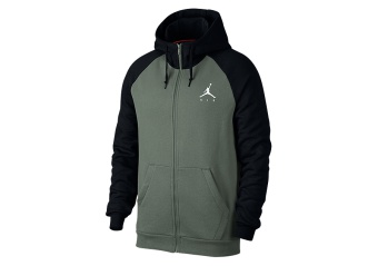 NIKE AIR JORDAN SPORTSWEAR JUMPMAN FLEECE HOODIE VINTAGE LICHEN