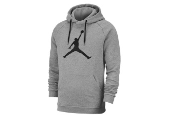 NIKE AIR JORDAN JUMPMAN LOGO HOODIE CARBON HEATHER