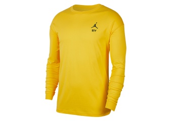 NIKE AIR JORDAN LEGACY AJ4 LONG-SLEEVE TEE VARSITY MAIZE