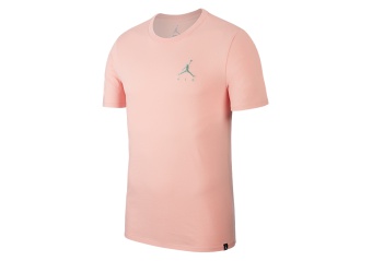 NIKE AIR JORDAN SPORTSWEAR JUMPMAN AIR EMBROIDERED TEE CORAL STARDUST