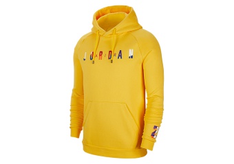 NIKE AIR JORDAN DNA FLEECE PULLOVER HOODIE AMARILLO