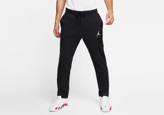 NIKE AIR JORDAN JUMPMAN FLEECE PANTS BLACK