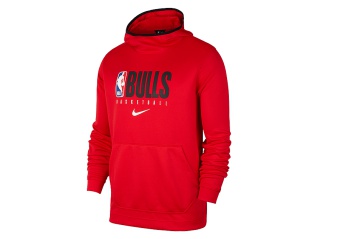 NIKE NBA CHICAGO BULLS SPOTLIGHT PULLOVER HOODIE UNIVERSITY RED