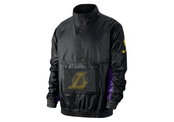 NIKE NBA LOS ANGELES LAKERS LIGHTWEIGHT COURTSIDE JACKET BLACK
