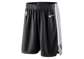 NIKE NBA SAN ANTONIO SPURS SWINGMAN ROAD SHORTS BLACK