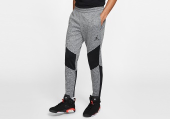 NIKE AIR JORDAN 23 ALPHA THERMA FLEECE PANTS CARBON HEATHER
