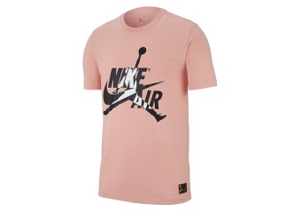 NIKE AIR JORDAN CLASSICS CREW TEE CORAL STARDUST