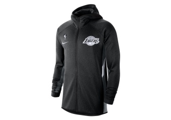 NIKE NBA LOS ANGELES LAKERS THERMA FLEX HOODIE BLACK