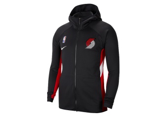 NIKE NBA PORTLAND TRAIL BLAZERS THERMA FLEX SHOWTIME HOODIE BLACK
