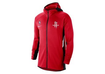 NIKE NBA HOUSTON ROCKETS THERMA FLEX SHOWTIME HOODIE UNIVERSITY RED