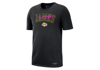 NIKE NBA LOS ANGELES LAKERS LEBRON JAMES TEE BLACK
