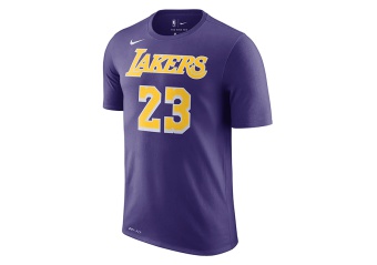 NIKE NBA LOS ANGELES LAKERS LEBRON JAMES DRY TEE COURT PURPLE