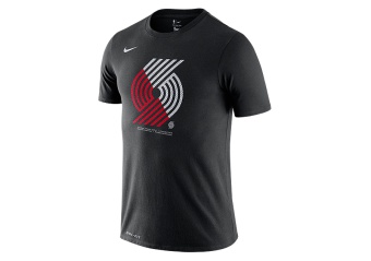 NIKE NBA PORTLAND TRAIL BLAZERS Dri-FIT LOGO TEE BLACK