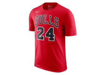 NIKE NBA CHICAGO BULLS LAURI MARKKANEN Dri-FIT TEE UNIVERSITY RED