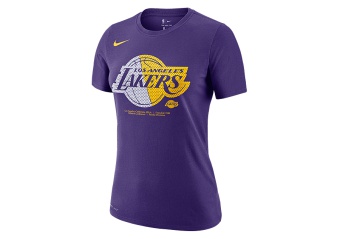 NIKE NBA LOS ANGELES LAKERS LOGO Dri-FIT WOMEN'S TEE COURT PURPLE