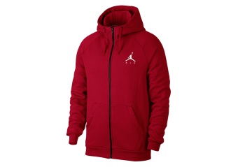 NIKE AIR JORDAN SPORTSWEAR JUMPMAN FLEECE HOODIE GYM RED
