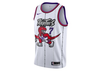 NIKE NBA TORONTO RAPTORS KYLE LOWRY CLASSIC EDITION SWINGMAN JERSEY WHITE