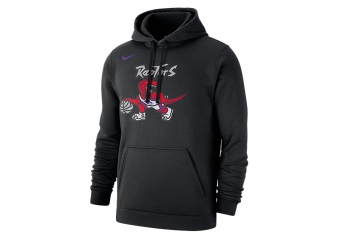 NIKE NBA TORONTO RAPTORS CLASSIC CLUB HOODIE BLACK