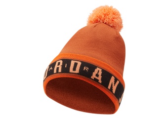 NIKE AIR JORDAN CUFFED POM BEANIE DARK RUSSET