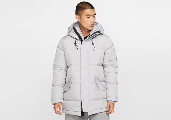 NIKE AIR JORDAN WINGS DOWN PARKA ATMOSPHERE GREY