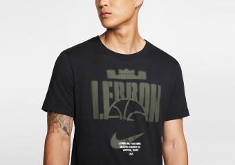 NIKE LEBRON DRI-FIT BASKETBALL TEE BLACK