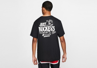 NIKE BUCKETS DRI-FIT BASKETBALL TEE BLACK