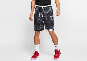NIKE DRI-FIT DNA CAMO BASKETBALL SHORTS DARK GREY