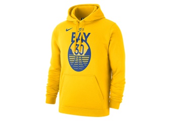 NIKE NBA GOLDEN STATE WARRIORS STEPHEN CURRY CLUB PULLOVER FLEECE HOODIE AMARILLO
