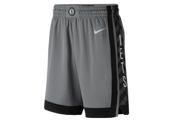 NIKE NBA BROOKLYN NETS SWINGMAN SHORTS DARK STEEL GREY