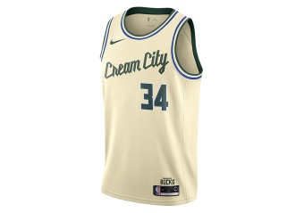 NIKE NBA MILWAUKEE BUCKS GIANNIS ANTETOKOUNMPO SWINGMAN JERSEY FLAT OPAL