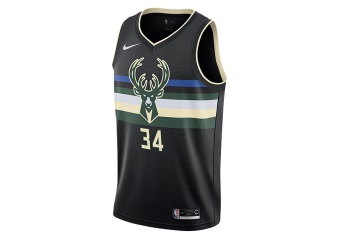 NIKE NBA MILWAUKEE BUCKS GIANNIS ANTETOKOUNMPO SWINGMAN JERSEY BLACK