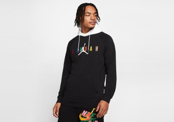 NIKE AIR JORDAN SPORT DNA HBR PULLOVER HOODIE BLACK