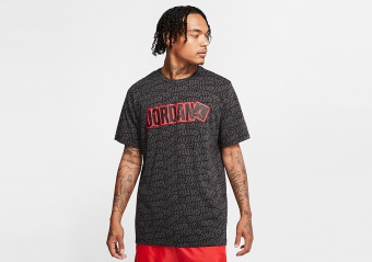 NIKE AIR JORDAN BRAND STICKER TEE BLACK