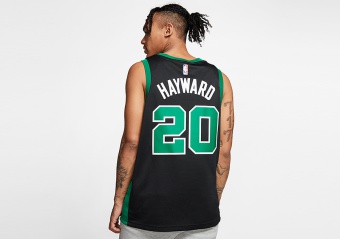NIKE NBA BOSTON CELTICS GORDON HAYWARD STATEMENT EDITION SWINGMAN JERSEY BLACK