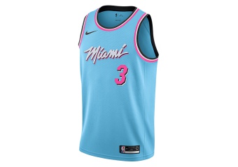 NIKE NBA MIAMI HEAT DWYANE WADE SWINGMAN JERSEY BLUE GALE
