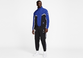 NIKE NBA GOLDEN STATE WARRIORS CITY EDITION COURTSIDE TRACKSUIT RUSH BLUE