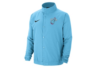 NIKE NBA MIAMI HEAT CITY EDITION LIGHTWEIGHT JACKET BLUE GALE