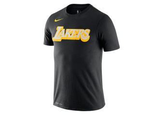 NIKE NBA LOS ANGELES LAKERS CITY EDITION LOGO DRI-FIT TEE BLACK