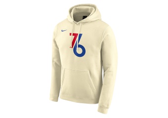 NIKE NBA PHILADELPHIA 76ERS CITY EDITION LOGO HOODIE FLAT OPAL