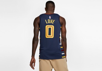 NIKE NBA CLEVELAND CAVALIERS KEVIN LOVE CITY EDITION SWINGMAN JERSEY COLLEGE NAVY